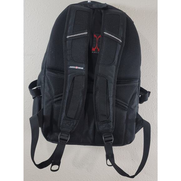 Swiss Gear Black Laptop Backpack 6 Full Zipper Pockets Lightweight Airflow - Picture 4 of 11